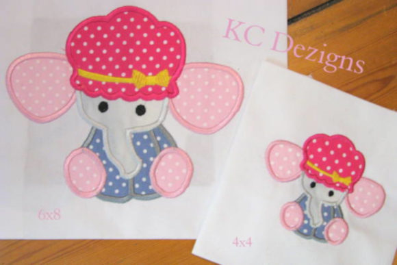 A Cute Baby Elephant with Hat for Apparel Projects