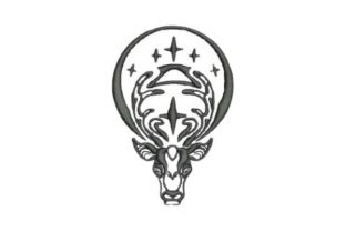 A Gothic Deer Embroidery Design for Meaningful Personalized Gifts