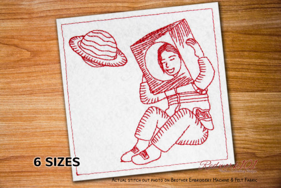 A Professional Review of the Astronaut Redwork Embroidery Design