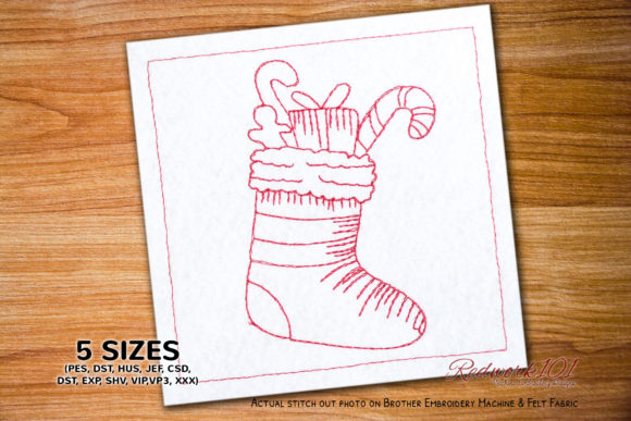 An Embroidered Christmas Stocking for Seasonal Success
