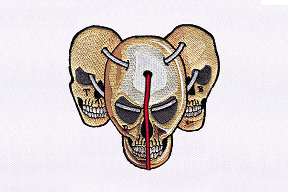 Evaluating Menacing Skulls for Boutique Sweatshirt Embroidery