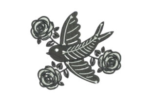 Evaluating the Traditional Style Tattoo Dove Embroidery Design