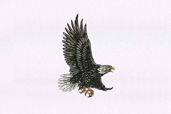 Feather Detailed Eagle Embroidery Design Review