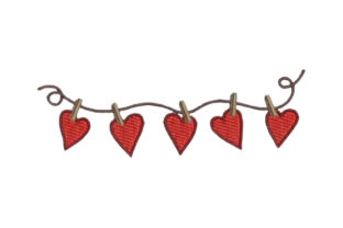 Hearts Pinned on a String: An Embroidered Charm for Small Shops