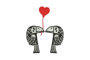 Lover Parrots Embroidery: A Sweet Design for Personalized Gifts