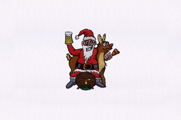 Stitching the Festive Charm of a Reindeer Santa Claus