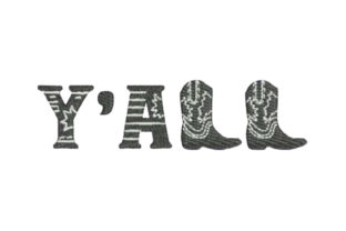 Y all: A Country Heartfelt Embroidery Design for Personalized Gifts